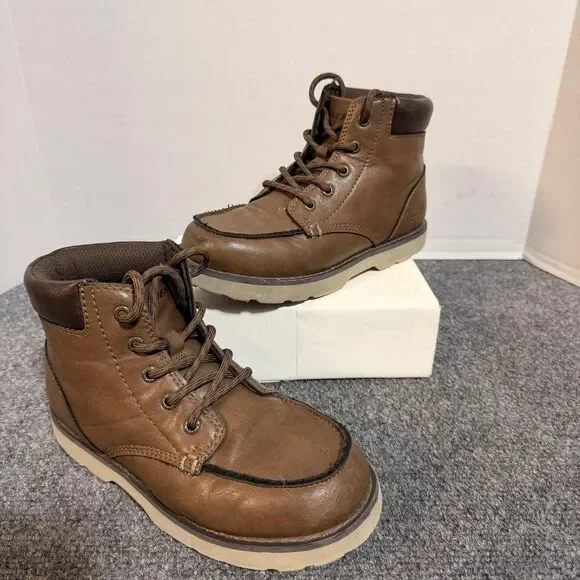 Skechers Boots Youth Size 1.5 Brown Chukka Lace Up Casual Walking 405671L