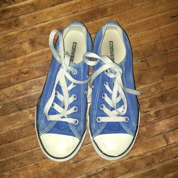 Converse blue trendy low top streetwear boat shoes