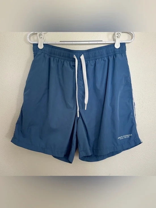Armani Exchange Blue Milano New York Swim Shorts Medium