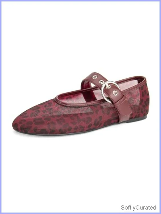 Mesh Ballet Flats Round Toe Mary Jane Shoes