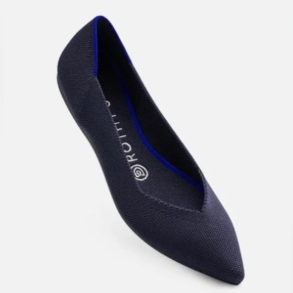 Rothy's Women’s The Point Maritime Navy‎ Slip On Flats Ballet, Size 7