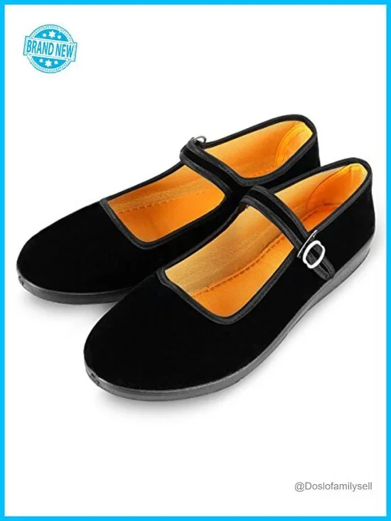 Velvet Mary Jane Flats Cotton Dance Yoga Shoes