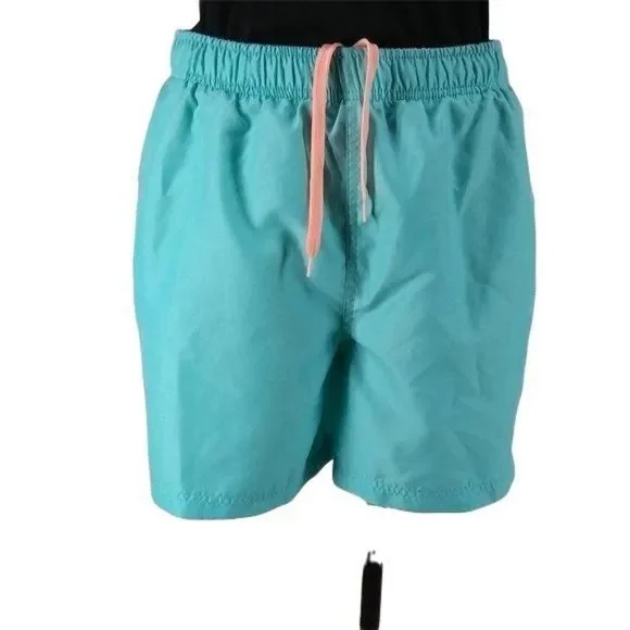 O'RAGEOUS Teal Size Small Swim Trunks Shorts elastic‎ waist