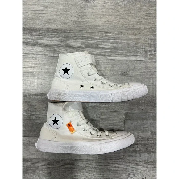 Converse‎ Not A Chuck Hi Top White Orange Youth Sneakers Size 2