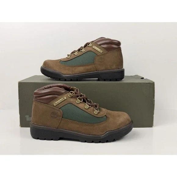 Timberland Field Boot Youth Size 3 Dark Brown Numbuck ‎ TB 016737