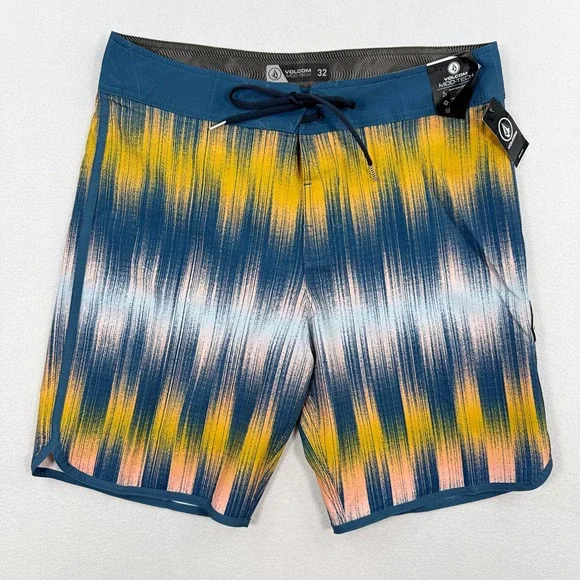 Volcom Mod-Tech Board Shorts / Size 32 Mens / Orange Blue, New
