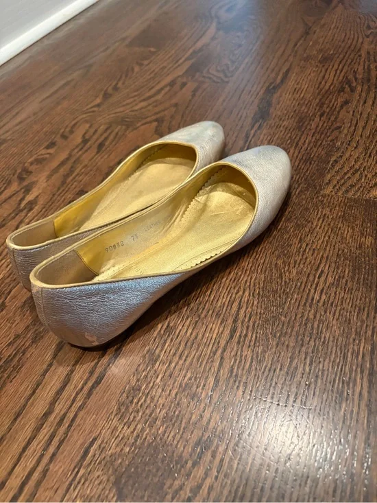 J. Crew Metallic Gold Band Champagne Ballet Flats 7.5