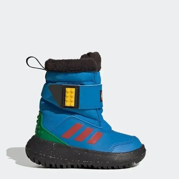 Adidas x LEGO Winterplay Winter Boots Shock Blue Red Sz 7