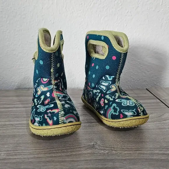 BOGS Baby II Boots Waterproof Rainbow Green Blue Toddler Infants US 5 Outdoors