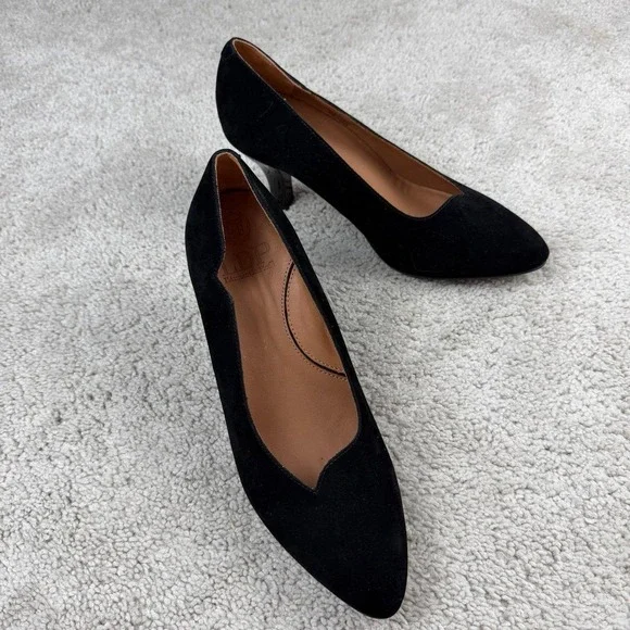 L'Amour des‎ Pieds Bambelle Pointed Toe Pump Black Suede Career Womens 7 New