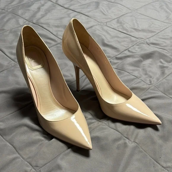 Christian Dior Elegant Essence Pointed Toe Nude Stiletto Heels Size 41