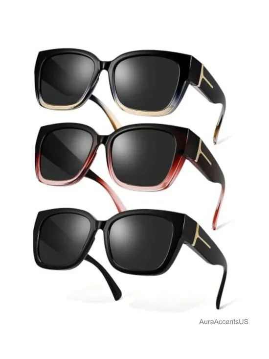 Oversized Square Fit Over Glasses Sunglasses Polarized UV Protection
