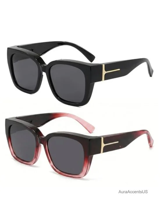 2-Pack Polarized Over-Glasses Sunglasses Oversized Fit Over Frames