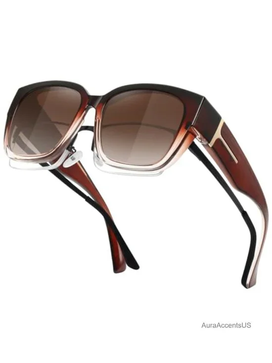 Oversized Polarized Fit Over Sunglasses Square Full-Frame UV400