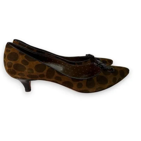 Moschino Cheap And Chic | Brown and Dk Brown Spotted Giraffe Kitten Heel | Sz 8