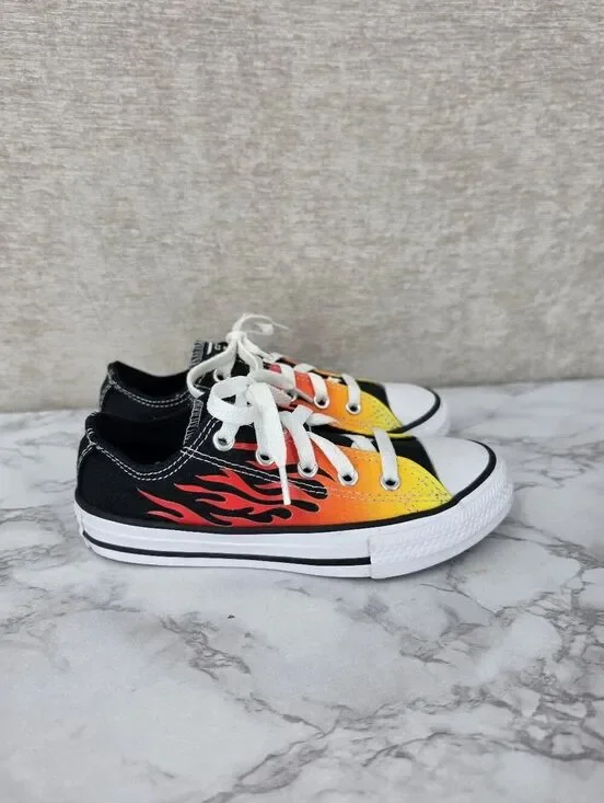 Converse Chuck Taylor All Star Low Archive Flames Kids Toddler Size 12 366197F