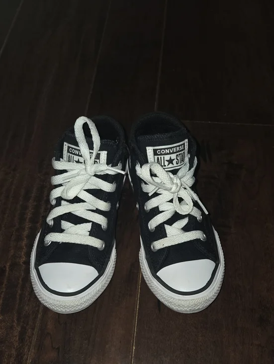 Converse Kids Black and White Low-Top Sneakers