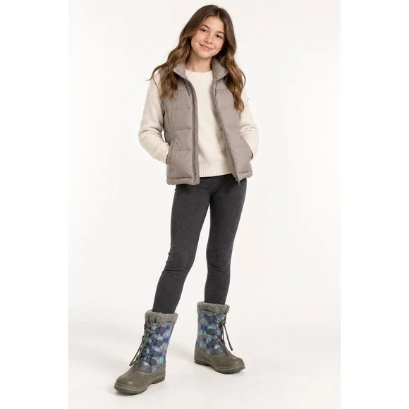 SOREL Yoot Pac Youth Size 6 Waterproof Insulated Snow Boots Gray Blue NY1814