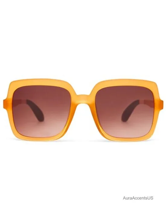 TOMS Athena Square Sunglasses SOLAFLEX Rubberized UV Protection Full Frame