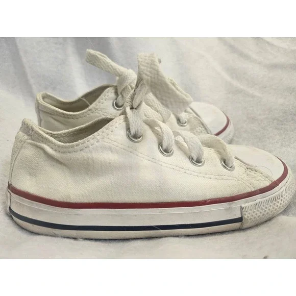Converse Chuck Taylor All Star Low Top Infant White Sneakers 7J256 Size 8
