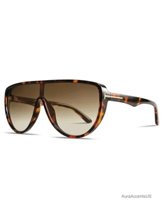 Oversized Aviator Sunglasses Women Retro Pilot Full-Frame UV400