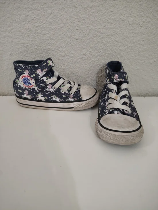 Converse Unicorn High Top Sneakers Size 8 Girls Toddler Navy Blue Shoes