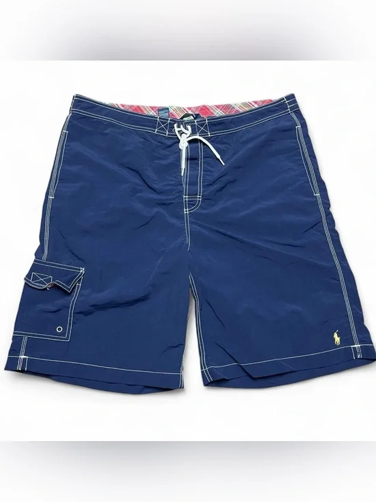 Polo Sport Ralph Lauren Swim Shorts Mens XL Blue Lined Quick Dry Beach Summer