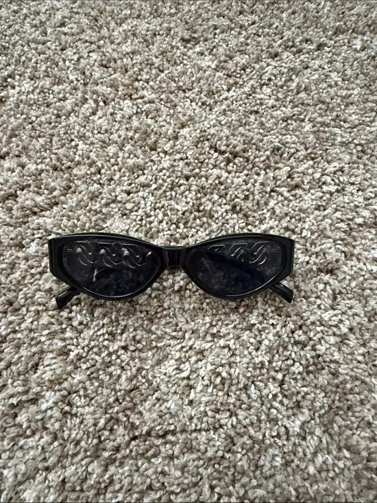 Aldo Black Cat-Eye Sunglasses with Decorative Temples