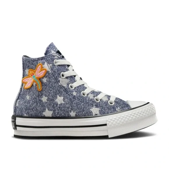 Kids Converse x Coraline All Star High Top‎ Sneakers Dragon Fly Star Size