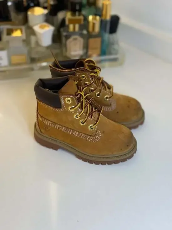 Timberland Toddler 6-Inch Premium Waterproof Boots in Wheat