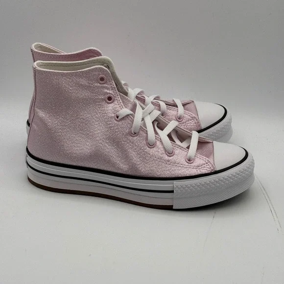 Converse CTAS Eva Lift Hi Shoes Kids Size 5 Pink White Black Lifestyle A17127F