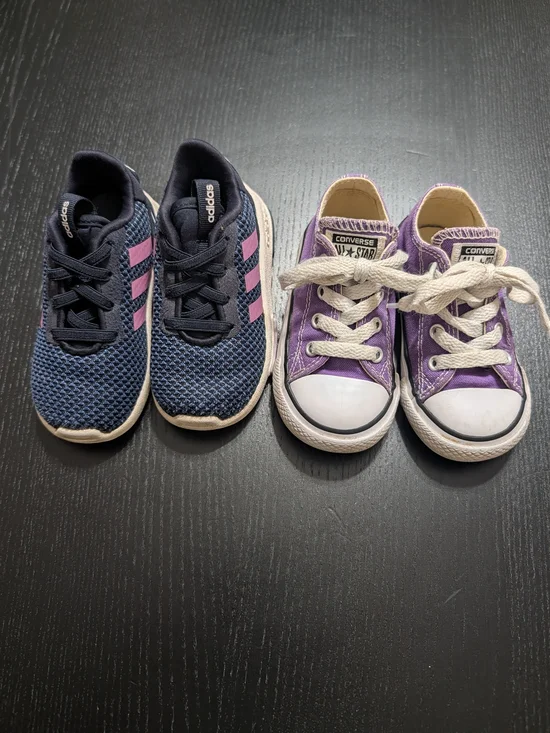 Toddler Girl Size 6 Sneaker Bundle • Converse & Adidas