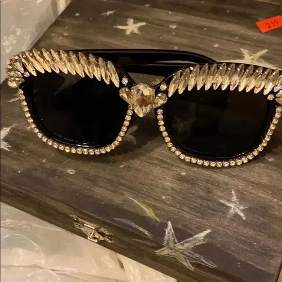 Oversized Bedazzled Sunglasses BRAND NEW
