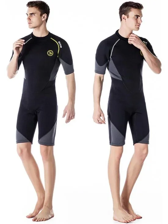 Men's 1.5/3mm Neoprene Shorty Wetsuit for Surfing, Snorkeling & Scuba Diving