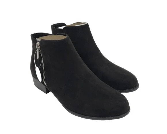 Sonoma Goods For Life Osmona Girls Size 4Y Black Side Zip Ankle Bootie Boots