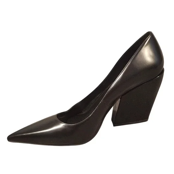 Rebecca Minkoff West Pointed Toe Shoes Leather Sculptural Heel Womens US 11