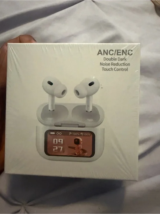 Wireless ANC Earbuds with Charging Case - White