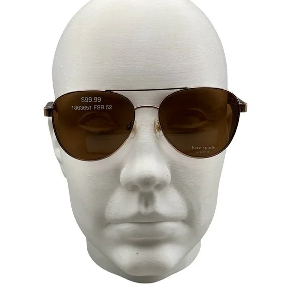 Kate Spade Talulah/C/S AU2 Rose Gold Tortoise Aviator Sunglasses 140mm