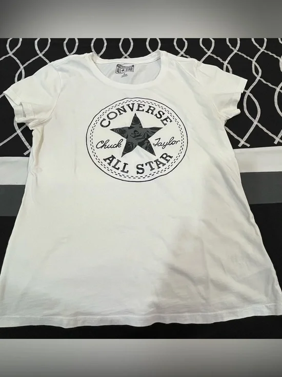 Converse White Kids All Star Logo Short Sleeve Tee