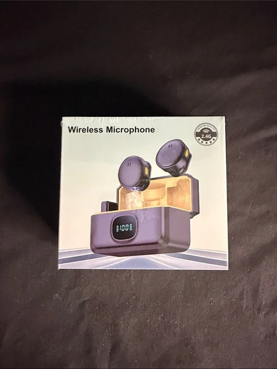 Wireless Earbuds with Digital Display - Purple