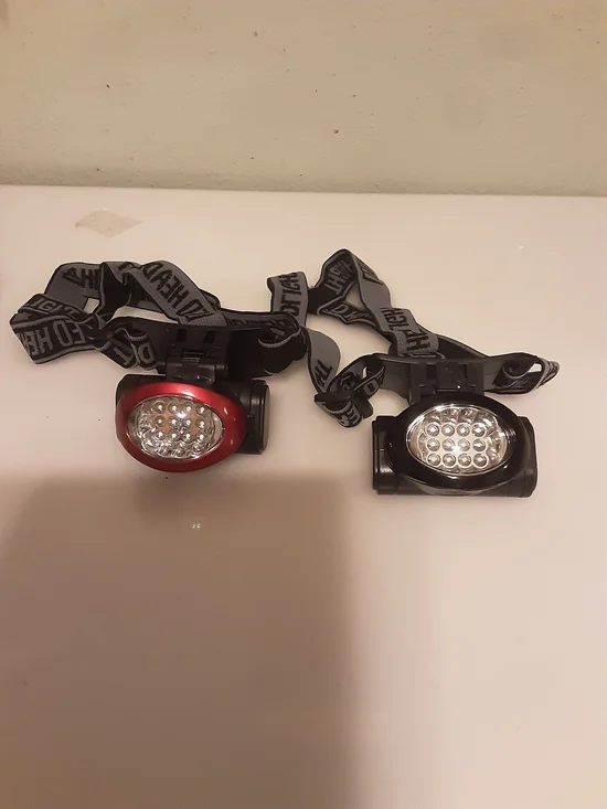 1 Pc Headlamp 12 LED 3 Mode Red Or Black Portable Head Lamp Flashlight (34)