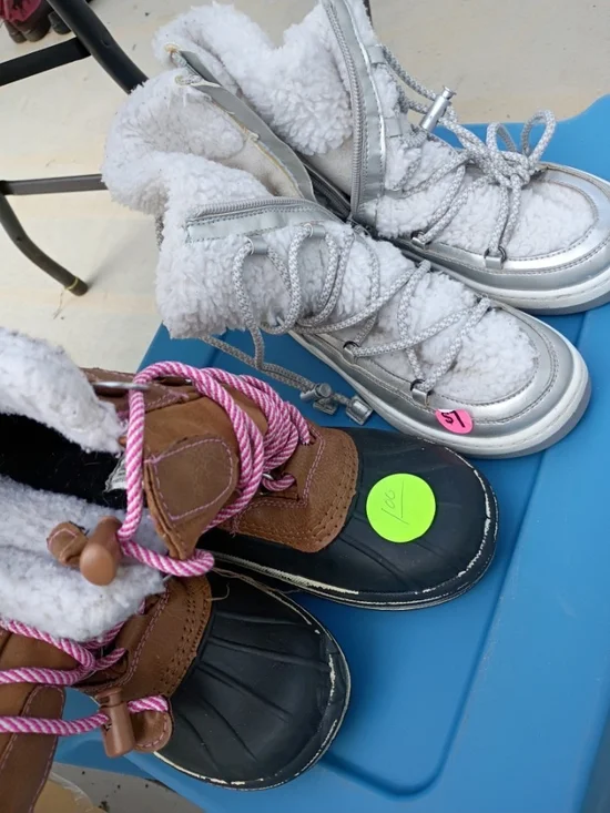 Kids Winter Boots - Silver and Brown