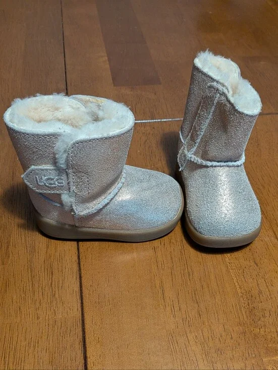 UGG Kids Shimmer Short Boot - Pink Glitter