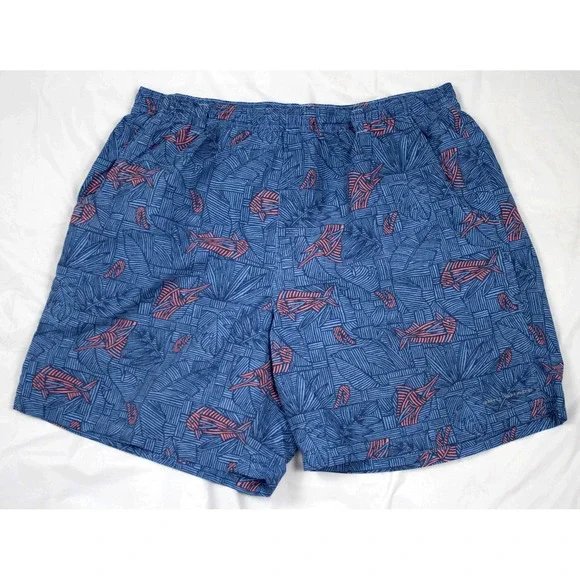 Columbia PFG Mens Lined Nylon Swim Trunks‎ Shorts Size XL