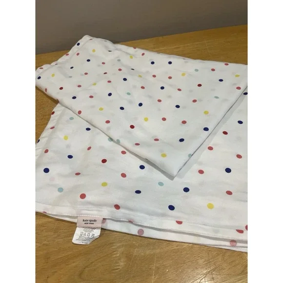 Kate Spade MINI BAKE DOT Polka Dot Multi Color Fabric Shower‎ Curtain 72x72