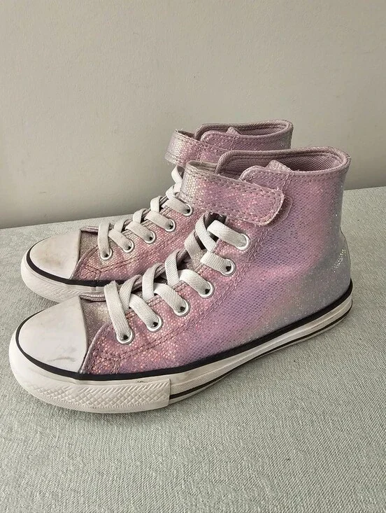 Chuck Taylor All Star Glitter Purple Casual High Top Sneakers