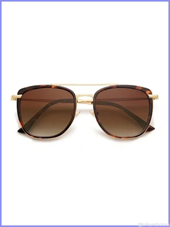 Retro Aviator Square Polarized Sunglasses UV400 Unisex