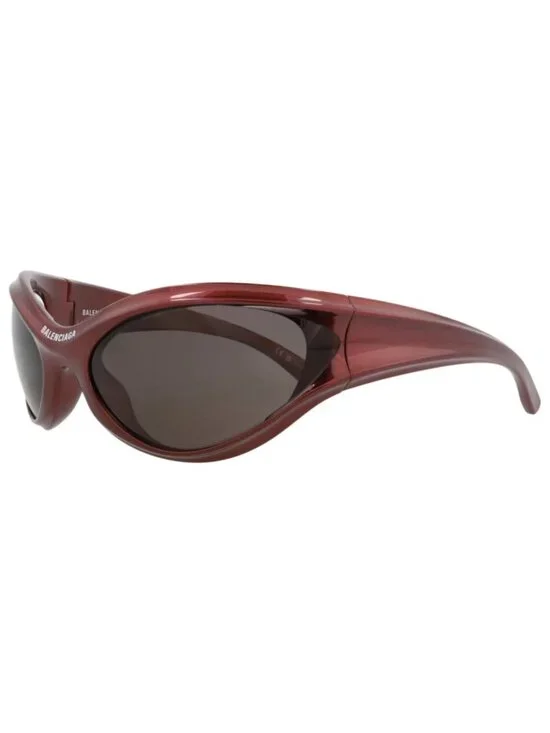 New Balenciaga Women's Sunglasses Shield Wrap Bio Injection Frame Unisex Grey