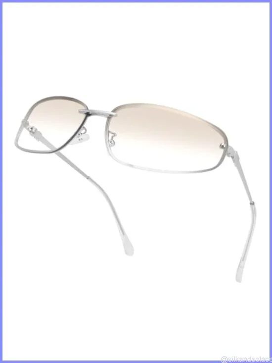 Y2K Retro Wrap Around Sunglasses Metal Frame UV400 Lightweight