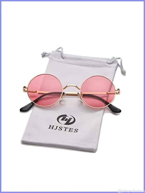 Polarized Round Retro Hippie Sunglasses Metal Alloy UV400 Full Frame